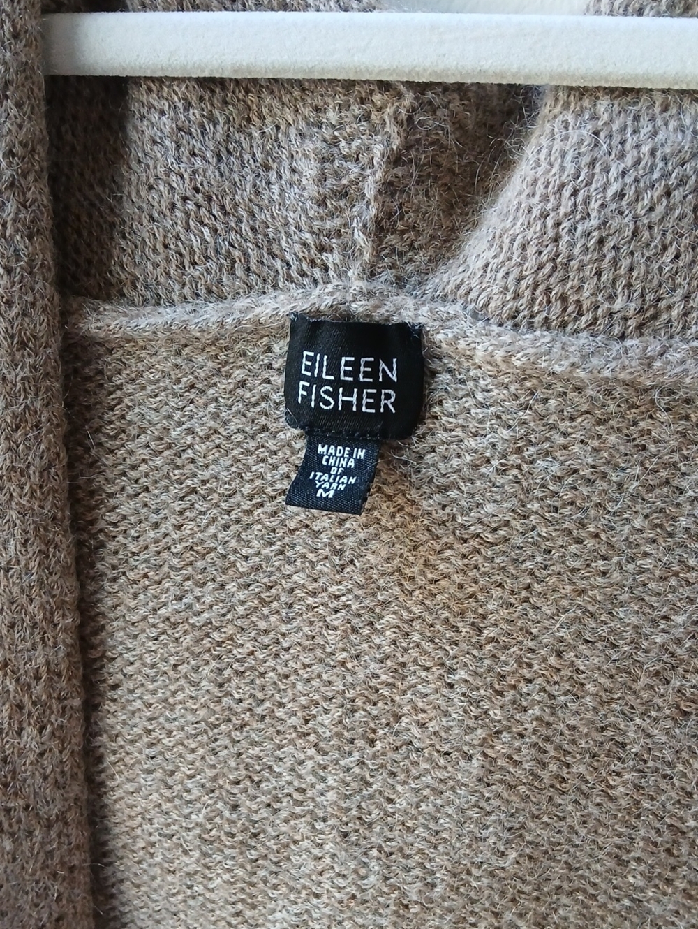 Eileen Fisher Wool Mohair Hooded Cardigan Sweater Women's Medium - Picture 4 of 6